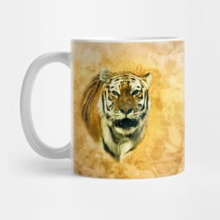 Tiger with abstract background Mug